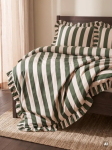 Voodipesukomplekt Homla Basic Tiffany 245645, valge v./roheline v., 50 x 60 cm, 220 x 200 cm, 3 os.