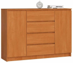 Kummut Akord Furniture Factory K140 2D 4SZ, lepp v., 99 cm x 138.4 cm x 40 cm