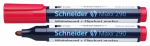 Valge tahvli marker Schneider 129002, 2 - 3 mm, punane v.