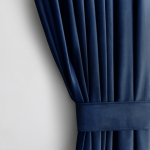 &Ouml;&ouml;kardin, lipsuga Restilo Velvet, s&uuml;gavsinine v., 140 cm x 245 cm