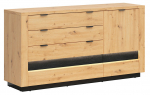 Kummut S467-KOM1D4S-DASN/CABL, tamm v./must v., 85 cm x 42 cm x 161 cm