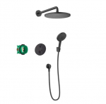 Du&scaron;ikomplekt koos segistiga Hansgrohe Croma 280, must v.