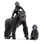 M&auml;ngukujuke Schleich Wild Life Gorilla Family 42601S, 3 tk, must v.