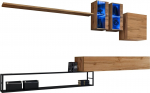 Sektsioonkapp ASM Switch M1, tamm v./must v., 330 cm x 40 cm x 180 cm