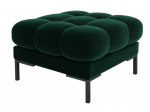 Tumba Micadoni Home Mamaia Velvet, must v./roheline v., 60 cm x 60 cm x 41 cm