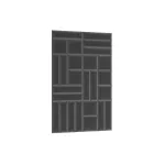 Dekoratiivsed tekstiilist seinapaneelid Quadratta, 195 cm x 120 cm, 3.5 cm, tumehall v., 26 tk