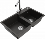 K&ouml;&ouml;givalamu Mexen Tomas, graniit, 80 cm x 50 cm x 19 cm, kuldne/must/kroom