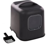 Suletud kassitualett Flamingo Trudy 561414, antratsiit v., suletud, M, 51 cm x 38.5 cm x 44.5 cm