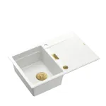 K&ouml;&ouml;givalamu Quadron Owen 111, graniit, 76 cm x 50 cm x 21.5 cm, kuldne v./valge v.