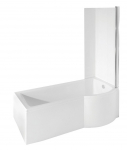 Vann seinaga, teisaldatav Besco Inspiro, 70 cm x 170 cm x 55.5 cm, parempoolne, valge
