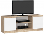 TV-laud Akord RTV, valge v./sonoma tamm v., 140 cm x 40 cm x 55 cm