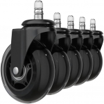 Rattakomplekt DXRacer Rollerblade 3'', &Oslash; 7.5 cm, must v., 5 tk