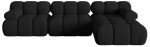 Mooduldiivan Micadoni Bellis 3D, must, parem, 282 x 155 cm x 64 cm
