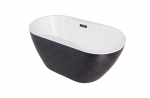 Vann, teisaldatav Besco Navia Glam, 160 cm x 80 cm x 60 cm, ovaalne, grafiit