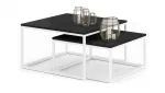 Kohvilaudade komplekt ADRK Kama 2In1, valge v./must v., 65 - 75 cm, 2 tk
