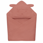Laste r&auml;tik Lionelo Muslin Hooded, korall v., 80 cm