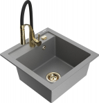 K&ouml;&ouml;givalamu koos kraaniga Mexen Vito, vaik/graniit, 52 cm x 49 cm x 21 cm, hall