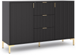 Kummut Flinn 2D FL08, kuldne v./must v., 85.8 cm x 40 cm x 130.5 cm
