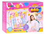 Loovkomplekt, kott Pom Pom, valge v./roosa v./violetne v.