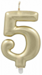 S&uuml;nnip&auml;evak&uuml;&uuml;nal Pap Star number 5, kuldne v., 7 cm