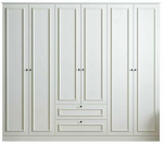 Riidekapp Kalune Design Mira, valge v., 54 cm x 209 cm x 210 cm
