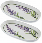 Serveerimistaldrik Hermia PRC0011, 29 cm x 17 cm x 2 cm, valge v./lilla v., keraamiline