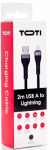 Juhe Toti, Lightning/USB Type A, 200 cm, must v.