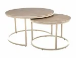 Kohvilaudade komplekt Ferrante K, travertine v., 60 - 80 cm x 80 cm x 40 - 45 cm, 2 tk