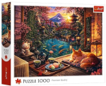 Pusle Trefl Cat in the Sakura Garden, 68 cm x 48 cm, 1000 tk