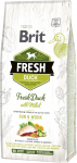 Kuiv koeratoit Brit Fresh Run&Work, pardiliha, 12 kg