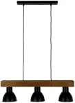 Valgusti rippuv Candellux Vario 33-73471, E27, 3 x 60 W, must v./puidu v. / must v., 73 cm