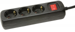 Pikendusjuhe Logilink, LPS206B, 3 x 1,5 mm&sup2;, 1.4 m, IP20, 3 pesa