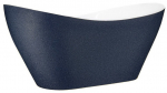 Vann, teisaldatav Besco Viya Glam Graphite, 160 cm x 70 cm x 71 cm, ovaalne, valge v./grafiit v.