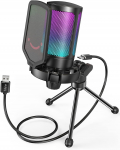 T&ouml;&ouml;laua mikrofon Fifine A6V RGB, must v.