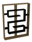 P&otilde;randariiul Kalune Design Esteban 875ZNA3650, tamm v./must v., 156 cm x 22 cm x 120 cm