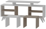 Elutoa m&ouml;&ouml;blikomplekt Kalune Design Kutay, sise, valge v./hall v.