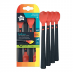 Teelusikas Tommee Tippee Weaning Spoons, 4 kuud, silikoon, oranž v.