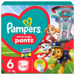 P&uuml;ksm&auml;hkmed Pampers Pants Paw Patrol, 6 suurus, 13 kg, 120 tk