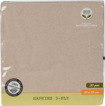 Pabersalvr&auml;tikud, 33 cm x 33 cm, (v&auml;rv/disain valitakse juhuslikult), 16 tk