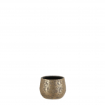Lillepott Mica Clemente 1055434, keraamiline, kuldne v.