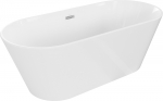Vann, teisaldatav Mexen Flavia, 150 cm x 75 cm x 60 cm, ovaalne, valge/kroom