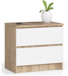 &Ouml;&ouml;kapp Akord K60, valge v./sonoma tamm v., 55 cm x 60 cm x 40 cm