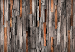 Fototapeet Artgeist Wooden Curtain (Grey And Brown) 4XLFT1812SAM, 280 cm x 280 cm