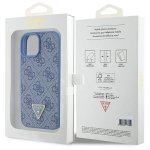 Telefoni &uuml;mbris Guess Leather 4G Triangle Strass, Apple iPhone 14/Apple iPhone 15/iPhone 13, sinine v.
