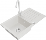 K&ouml;&ouml;givalamu koos kraaniga Mexen Pablo, vaik/graniit, 75.2 cm x 43.6 cm x 16.1 cm, valge