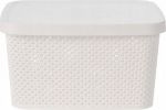 Kaanega hoiukarp, esemete hoidmiseks Storage Solutions, 7 l, valge v., 28 x 22 x 15 cm