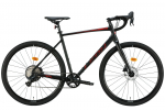 Jalgratas gravel Leon GR-90 HDD L, 28 ", L raam, must/punane