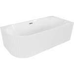 Vann seinaga, teisaldatav Mexen Gia Right, 170 cm x 80 cm x 58 cm, ovaalne, valge/roosa kuld