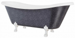 Vann, teisaldatav Besco Amelia Glam, 190 cm x 77 cm x 69 cm, ovaalne, kroom/grafiit