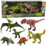 Kujukeste komplekt, dinosaurus Lean Toys Age Of Dinosaurs, 6 tk, mitmev&auml;rviline